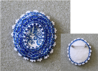 Flora - Bead Embroidered Brooch Pattern