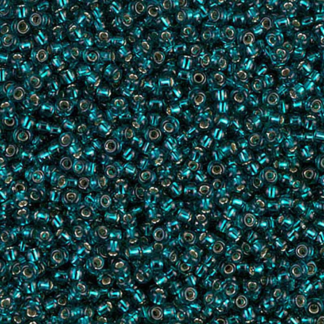 11HM30 - Miyuki Seed Beads size 11 - Silver Lined Dark Teal - 25 grams