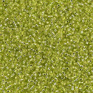 15HM14 - Miyuki Seed Beads size 15 - Silver Lined Chartreuse - 15 grams
