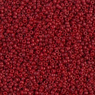 15HM1464 - Miyuki Seed Beads size 15 - Dyed Opaque Maroon - 15g approx