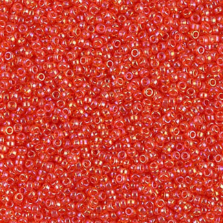 15HM297 - Miyuki Seed Beads size 15 - Transparent Tangerine AB - 15 grams