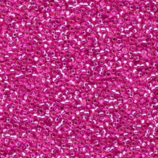 15HM4267 - Miyuki Seed Beads size 15 - Duracoat Silver Lined Frost Pink (Dyed) - 15 grams