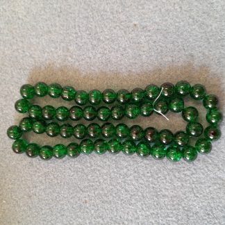 8mm Glass Round -Transparent Green - Pack 56