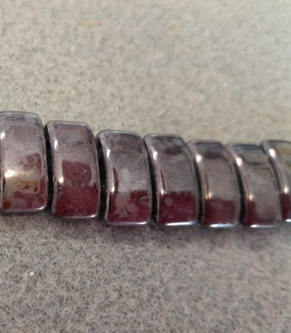 Czech Glass Carrier Beads - Pack 15 - Hematite