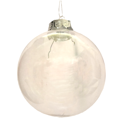80mm plastic bauble with wide neck