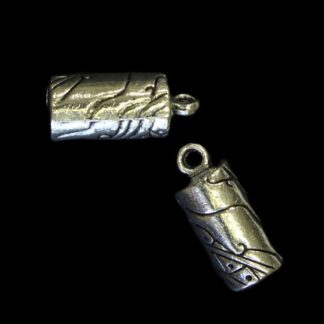 Glue-In Cord End Caps - Tibetan Style - #08 - 1 pair