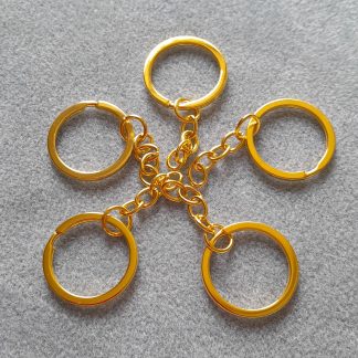 Split Ring Key Chain - gold plated - pack of 5