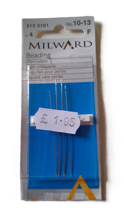 Milward Beading Needles - Pack of 4 - Size 10 -13