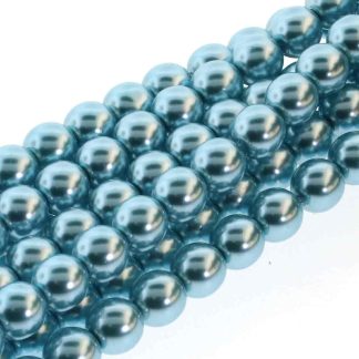 4mm glass pearls - Cerulean - pack 120