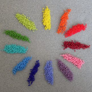 IBW Rainbow Bundle - 12 x 5g Opaque Colours of Delica Beads with Free Clear View Flip Top Boxes