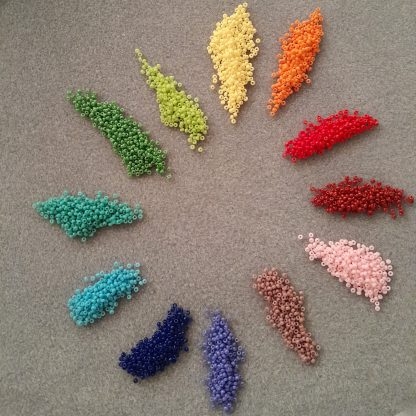 Rainbow Bundle - 12 x 10g Opaque Colours of Miyuki Seed Beads with Clear View Flip Top Boxes