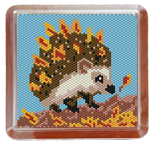 Happy Hedgehog Coaster Pattern