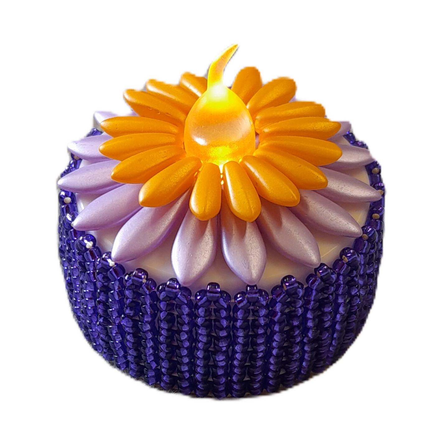 Waterlily Napkin Ring or LED Tea Light Cover Pattern - Image 2